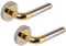Excel DH3630 Orbit Passage Door Handles on Round Rose, Duel Polished Chrome/Polished Brass,16.4 x 12.2 x 6.2 cm