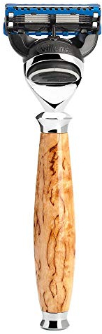 MÜHLE Nassrasierer - Purist Serie - kompatibel mit Gillette-Klingen - karelische Maserbirke