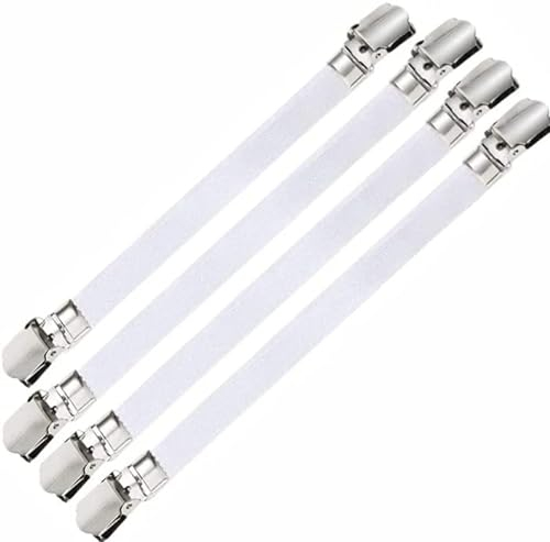 4 x IRONING BOARD COVER FASTENERS ELASTICATED STRAPS CLIPS BED SHEETS SECURE