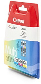 Original Canon Tintenpatrone gelb cyan magenta (4541B006, CLI-526C CLI-526M CLI-526Y)