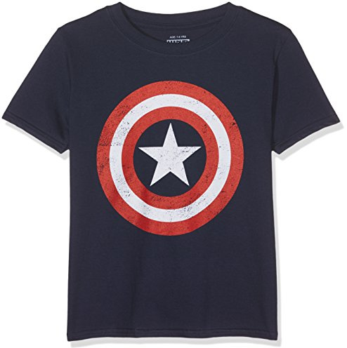 Marvel Boy's Captain America Torn T-Shirt