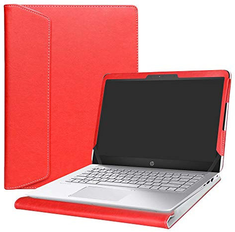 Alapmk Specialmente Progettato PU Custodia Protettiva in Pelle per 14 HP Pavilion 14 14-bkXXX Series (Come 14-bk002nf, 14-bk009nl,ECC.) Notebook,Rosso