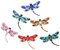 Lot de 6 broches en forme de libellule en émail et strass pour femme, Émail, strass, strass, Émail, strass, strass