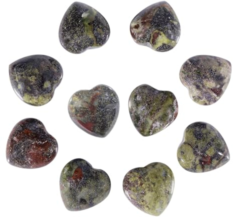 Nupuyai 10Stk Edelsteine Herzen Handschmeichler Heilsteine Herzsteine Deko
