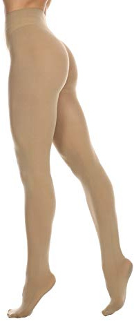 EVERSWE Women's 80 Den Soft Opaque Tights, Women's Tights (Large-X-Large, Natural)