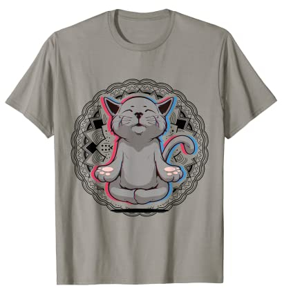 Acro Vinyasa Hatha Yoga Katze Meditation Mann Frau Geschenk T-Shirt