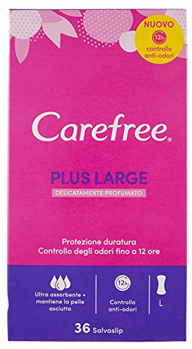 Carefree Slipeinlagen Plus Large, zarter Duft, 36 Einheiten