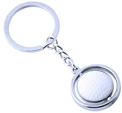 IKAAR Schlüsselanhänger Rotierender Golfball Anhänger aus Metall Geschenk für Golfer