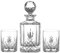 DIAMANTE 3 Piece Whisky Set ‘Old Buckingham' 3 Piece - 1 Decanter and 2 Tumblers Packaged in a Black Satin Lined Gift Box - Lead Free Crystal