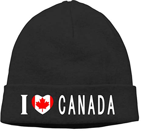 Lawenp I Love Canada Winter Knitted Beanie Mützen für Herren Cuffed Skull Cap Beanies Watch Hat für Damen