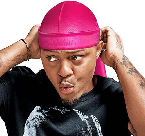 Red by Kiss Bow Wow X Power Wave Extreme Shine Silky Durag for Men Women Waves Silky Doo Rag