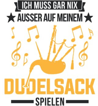 Dudelsack Notizbuch: Dudelsack Dudelsackspieler / 6x9 Zoll / 120 linierte Seiten