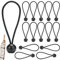 15 pezzi Corde Elastiche con Sfere,elastici per telone occhielli per teloni corda Elastici Portapacchi Pesanti Perfette per il Campeggio per teloni occhiellati per teloni,tende, baldacchino,striscioni