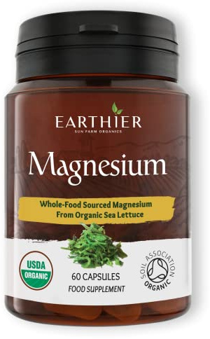 Organic Magnesium Whole Food Sourced & Certified by Soil Association Vegan Capsules