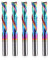 EU_HOZLY DLC-Beschichtung, Aufwärts- und Abwärtsschnitt, 2 Flöten, Spiralkarbid-Fräswerkzeug, CNC-Fräser, Kompression, Holzschaftfräser, 6 mm Schaft, 6 mm Schneiddurchmesser, 32 mm CEL Pack of 5