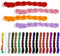 AUEAR, 20 Farben 1,5 mm Nylon Perlenschnur Chinesische Knotenschnur Kumihimo Makramee Schnur Fransen Schnur für Armbänder Schmuckherstellung 220 Meter