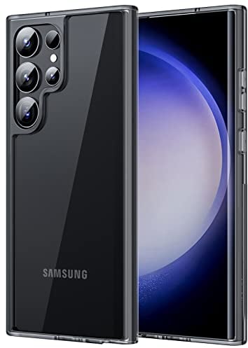 JETech Case for Samsung Galaxy S23 Ultra 5G 6.8-Inch, Non-Yellowing Shockproof Bumper Protective Phone Cover, Anti-Scratch Hard PC Back (Black)