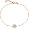 Einzelstück® Armband Daisy mit Gänseblümchen I Armkette 925 Sterling Silber rosévergoldet I Antiallergen & Nickelfrei (Daisy Armkette Rosegold)