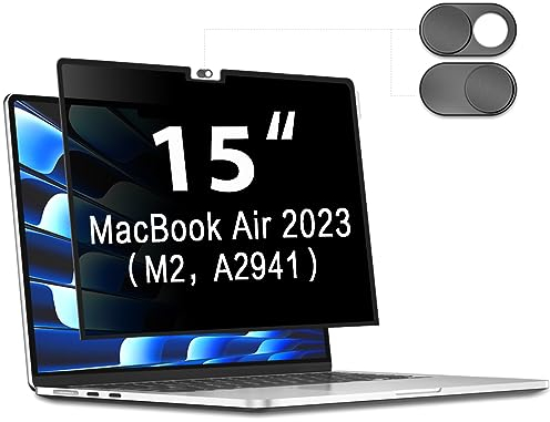 STARY Removable Privacy Screen Protector MacBook Air 15 Inch (2023-2025, M2, M3, M4)- A2941 A3114, Anti Glare Blue Light Mac Air 15.3 Laptop Black Private Filter