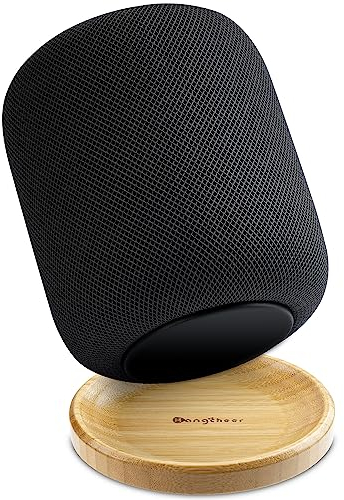 Bangcheer Bambus-Ständer für Homepod/HomePod 2 mit rutschfesten Füßen und kratzfestem, elegantem, platzsparendem Smart-Lautsprecher, Bambushalter, verbessert das Audio-Erlebnis zu Hause, 1 Stück