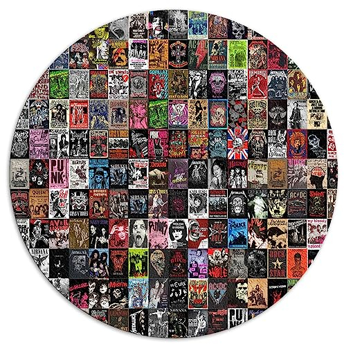 1000-teilige Puzzles für Erwachsene und Kinder, Vintage-Collage, kreative runde Puzzles für Erwachsene und Kinder ab 12 Jahren, Papppuzzles, Lernspiel, Herausforderungsspielzeug, Größe: 67,5 x 67,5