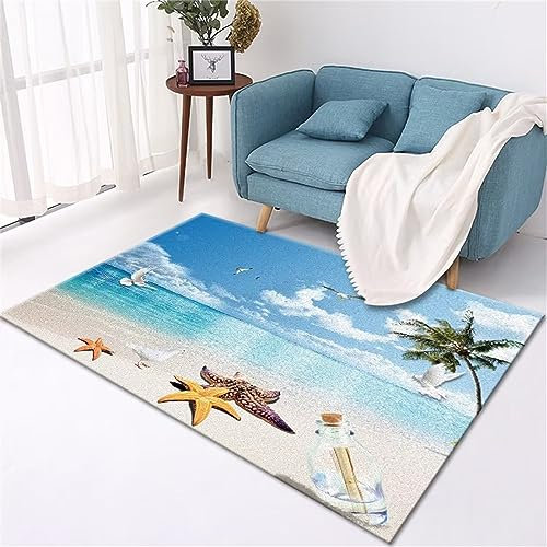 RUGMRZ Chambre Adulte Complete Meuble Cuisine Blue Girl Room Tapis Art Designer décoration antidérapante Tapis De Chambre Fille 160 x 230 cm
