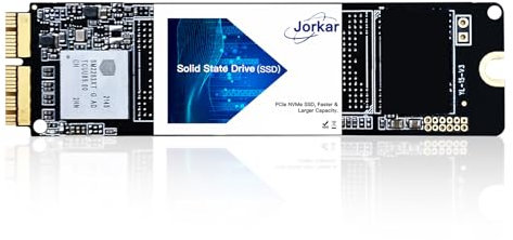 Jorkar Disque SSD Interne 512Go pour MacBook Air/Pro 12+16 pin NVMe PCIe Gen3x4, Solid State Drive pour MacBook Air A1466 A1465 (2013-2015, 2017)/MacBook Pro A1398 A1502 (Retina 2013-2015)