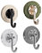 Ceboic Self Adhesive Hooks, 4 Pack Heavy Duty Sticky Hooks Waterproof Wall Door Hooks, No Drilling Stick On Hooks for Bathroom Kitchen Coat Cloth Towel Hat Key Xmas Wreath (Multicolor)