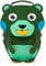 Affenzahn Kleiner Freund Kindergarten-Rucksack für 1-3 Jährige Ergonomisch Reflektierend Ziehzunge mit Namensschild Kreativ Bär - Grün