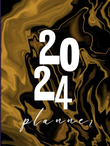 Planner 2024, daily organizer, weekly and monthly with tabs from January to December 2024, size (209.55 x 279.4 mm), High quality hardcover and thick paper.: Reach your goals this 2024