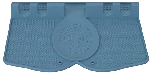 Poggiamestolo, Portautensili da Cucina, Poggiaspatola in Silicone, Porta Mestolo con Gocciolatoio, Poggiacoltello, Poggiapennello Per La Cucina Domestica(Blu)