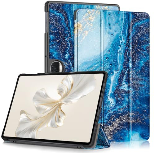 DINGGUAGUA Custodia per Honor Pad 9 12.1 Pollic Tablet 2023, Ultra-sottile Cover con Funzione Supporto,Mare blu