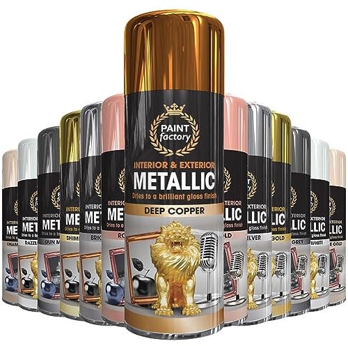 AlezyB 1 x Metallic Deep Copper Spray Paint 400ml Multi-Purpose Aerosol Use for Metal and Wooden Furniture, Ornaments, Decorative Items and Much More for Interior & Exterior