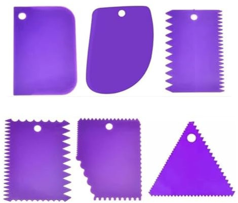 Raspador de Arcilla de Plástico,6 PCS Herramientas de Cerámica para Adultos Unids Herramientas Dentadas de Cerámica Escultura de Arcilla Tallada