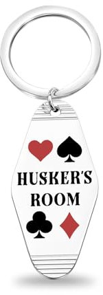 MYSOMY Hazbin Hotel Schlüsselanhänger Husk Fan Geschenk Alastor & Husk Geschenk Husk's Room Schlüsselanhänger, Huskroom UK, Lila