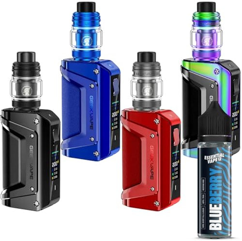 Aegis Legend 3 Vape Kit – Dual 18650 Vape Box Mod Ecig Kit 200W Rapid Charge - Z Fli 2ml Tank Compatible Geek Vape Z series Coils + UK ECIG STORE 50ml Short Fill