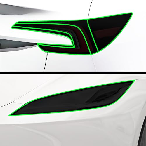 BOGAR TECH DESIGNS Precut for Tesla Model 3 2024-2025 Full Head Tail Light Headlight Taillight Tint Kit, Dark Smoke