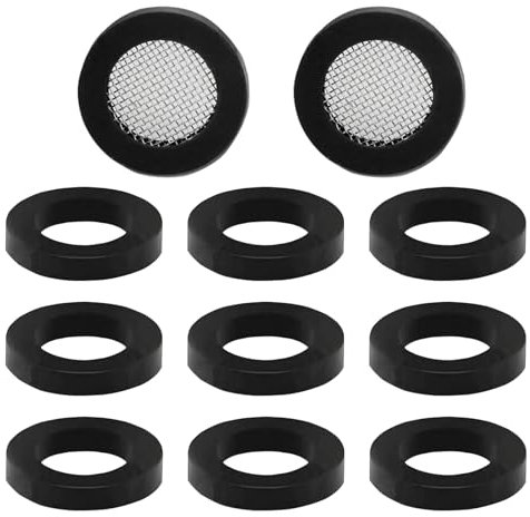 Cozevdnt Duschkopf Dichtung, 14 Stück Dichtungsring, Duschkopf Dichtungsring Wassersparend, Wasserhahn Dichtung, Edelstahl, Kunststoff, Flach, Ring