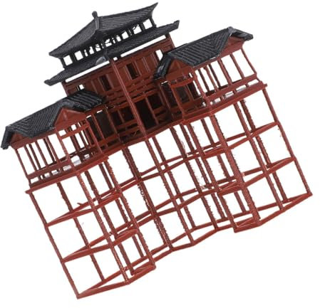 Amosfun Mini Statue Darchitecture Chinoise Modèle pour Étude Décoration De Paysage Robuste Accessoire Décoratif