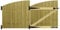 Premier Garden Supplies Made to Measure Tongue & Groove Semi-Braced Arch Top Driveway Gates for Measurements Height <3ft (90cm) x Width: <6ft (183cm) +450mm Hinge Ring Latch Kit