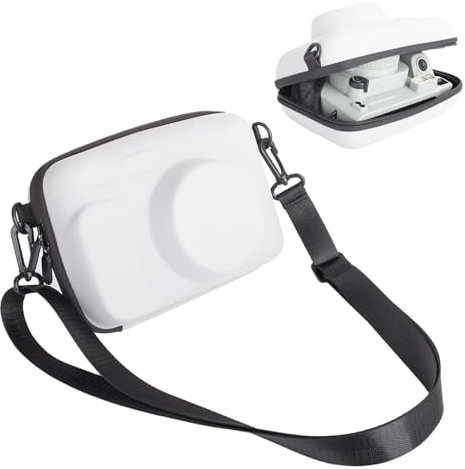 Rieibi Hartschalen-Schutzhülle für Instax Wide 400/300/210/LOMO Kamera, EVA-Tragetasche für Fujifilm Instax Wide 400/300/210/LOMO Kamera mit Schultergurt und Zubehörtasche, Grau