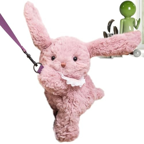 Cartoon-Rucksack für Mädchen, niedliche Handytasche, Tier-Plüsch-Handytasche, tragbare Brieftasche, Handy-Tasche für Geldbörse, B, Consulte la descripción