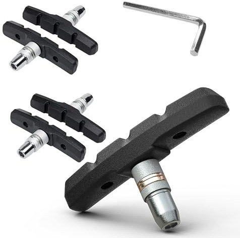Pastillas de freno para bicicleta, 2 pares de bloques de freno Oture 70 mm, de goma, silenciosas, zapatas de freno en V para Shimano, Tektro y la mayoría de bicicletas de carretera y bicicletas de