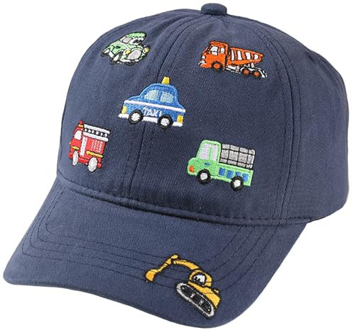 SEAUR Basecap Kinder Jungen Mädchen 3-8 Jahre Cartoon Kappe Verstellbar Baseball Cap Baumwolle Baseballkappe Kleinkind Cappy Kappi 52-54CM