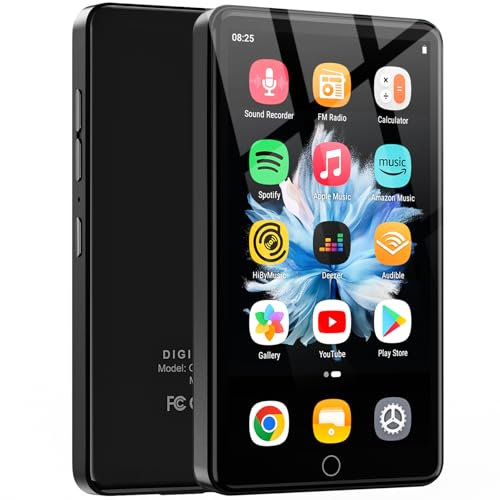 144 GB MP3 Player mit WiFi und Bluetooth, 4,02 Zoll IPS HD MP4 Player, MP3 Player with Speakers, Music Player for Children, Android Music Player Pre-Installed with Spotify, Deezer, Play Store