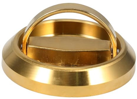 Operitacx Serrure Invisible à Anneau Acier Inoxydable Avec Double Anneau Serrure De Porte Pour Chambre Hôtel Et Placard Poignée Ronde Applique