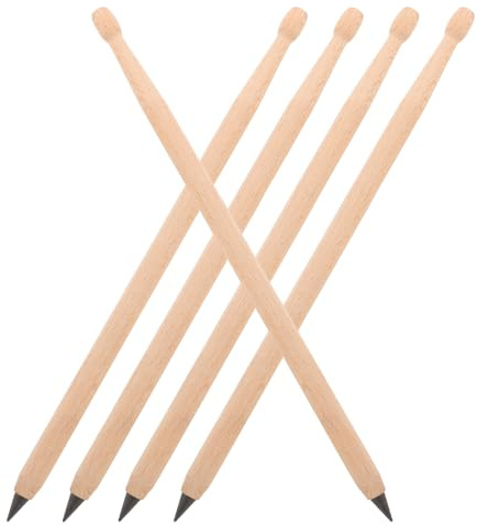 NIYANGLE 5 Stück-pack Kleiner Drumstick Bleistifte Radierbare Schulstifte für Schlagzeuger Büro Trommelstock Design Geschenkset