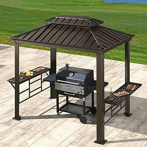 Coffee Shaded 2X2m Garden Heavy Duty Gazebo Marquee Party Tent Canopy