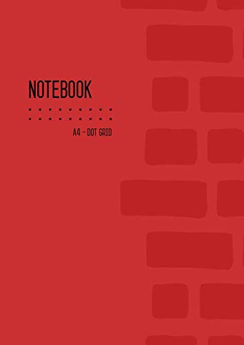 Dot Grid Notebook A4: Dotted Journal Large with Numbered Pages | Smart Red Design