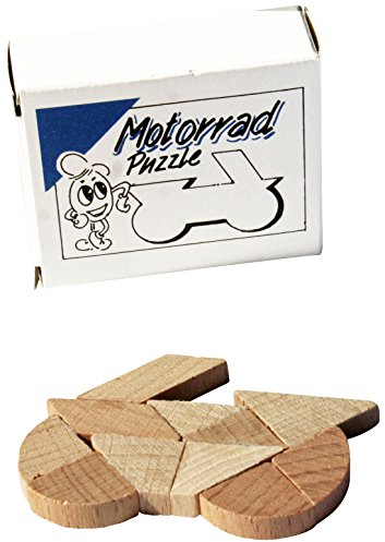 Motorrad Puzzle - Mini Holz Puzzle Knobelspiel Geduldspiel Klassiker Minipuzzle